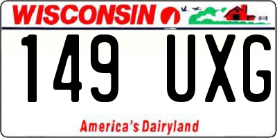 WI license plate 149UXG
