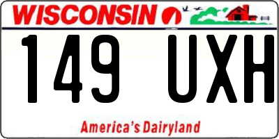 WI license plate 149UXH