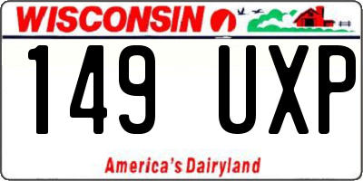 WI license plate 149UXP