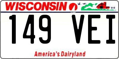 WI license plate 149VEI