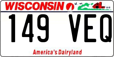 WI license plate 149VEQ