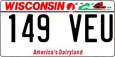 WI license plate 149VEU