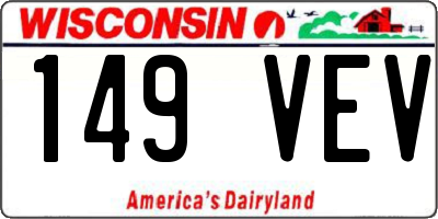 WI license plate 149VEV