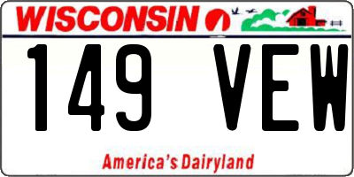 WI license plate 149VEW