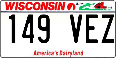 WI license plate 149VEZ
