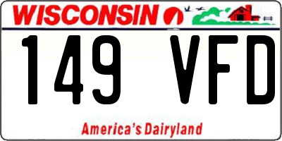 WI license plate 149VFD