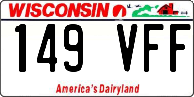WI license plate 149VFF