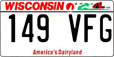 WI license plate 149VFG