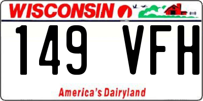 WI license plate 149VFH