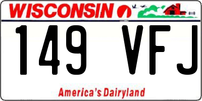 WI license plate 149VFJ