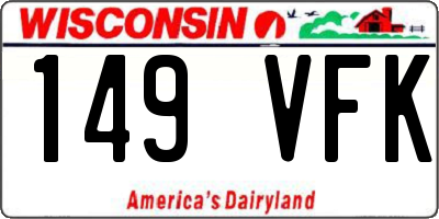 WI license plate 149VFK