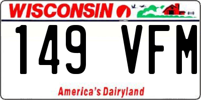 WI license plate 149VFM