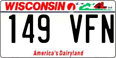WI license plate 149VFN