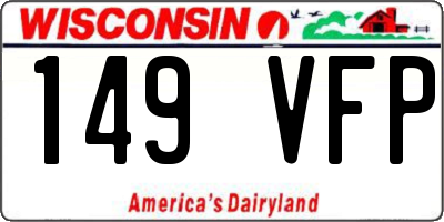 WI license plate 149VFP