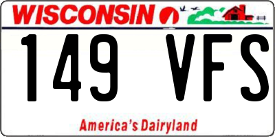 WI license plate 149VFS