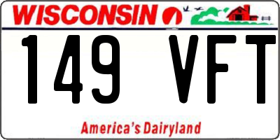 WI license plate 149VFT