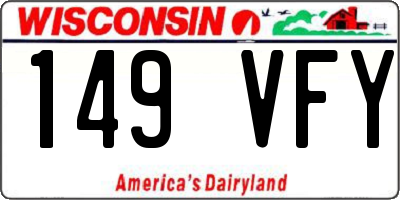 WI license plate 149VFY
