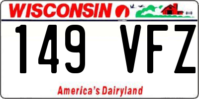 WI license plate 149VFZ