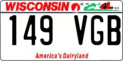 WI license plate 149VGB