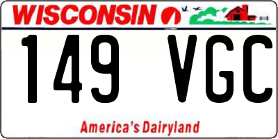 WI license plate 149VGC