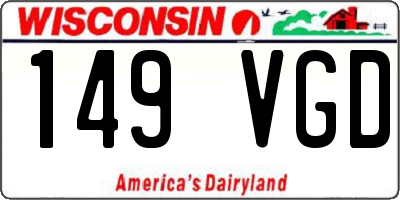 WI license plate 149VGD