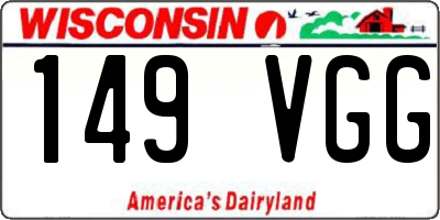 WI license plate 149VGG