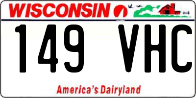 WI license plate 149VHC