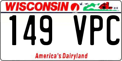 WI license plate 149VPC