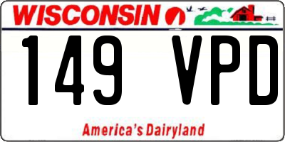 WI license plate 149VPD