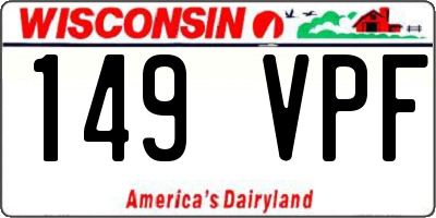 WI license plate 149VPF