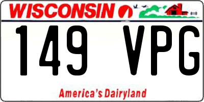 WI license plate 149VPG