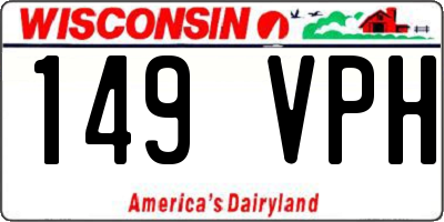 WI license plate 149VPH