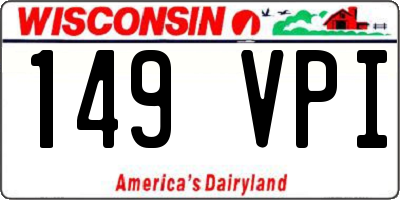 WI license plate 149VPI