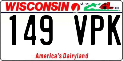 WI license plate 149VPK