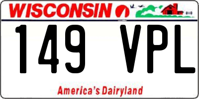 WI license plate 149VPL