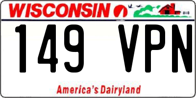 WI license plate 149VPN
