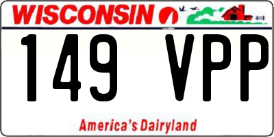 WI license plate 149VPP