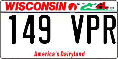 WI license plate 149VPR