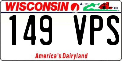 WI license plate 149VPS