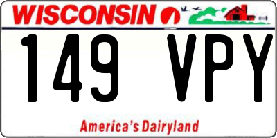 WI license plate 149VPY