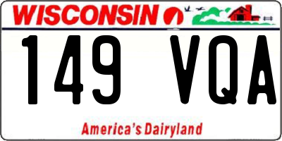 WI license plate 149VQA