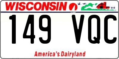 WI license plate 149VQC