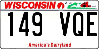 WI license plate 149VQE