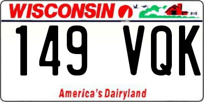 WI license plate 149VQK