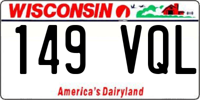WI license plate 149VQL