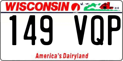 WI license plate 149VQP