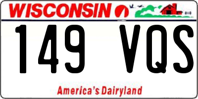 WI license plate 149VQS