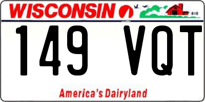 WI license plate 149VQT