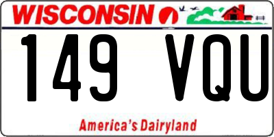 WI license plate 149VQU