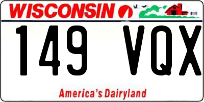 WI license plate 149VQX
